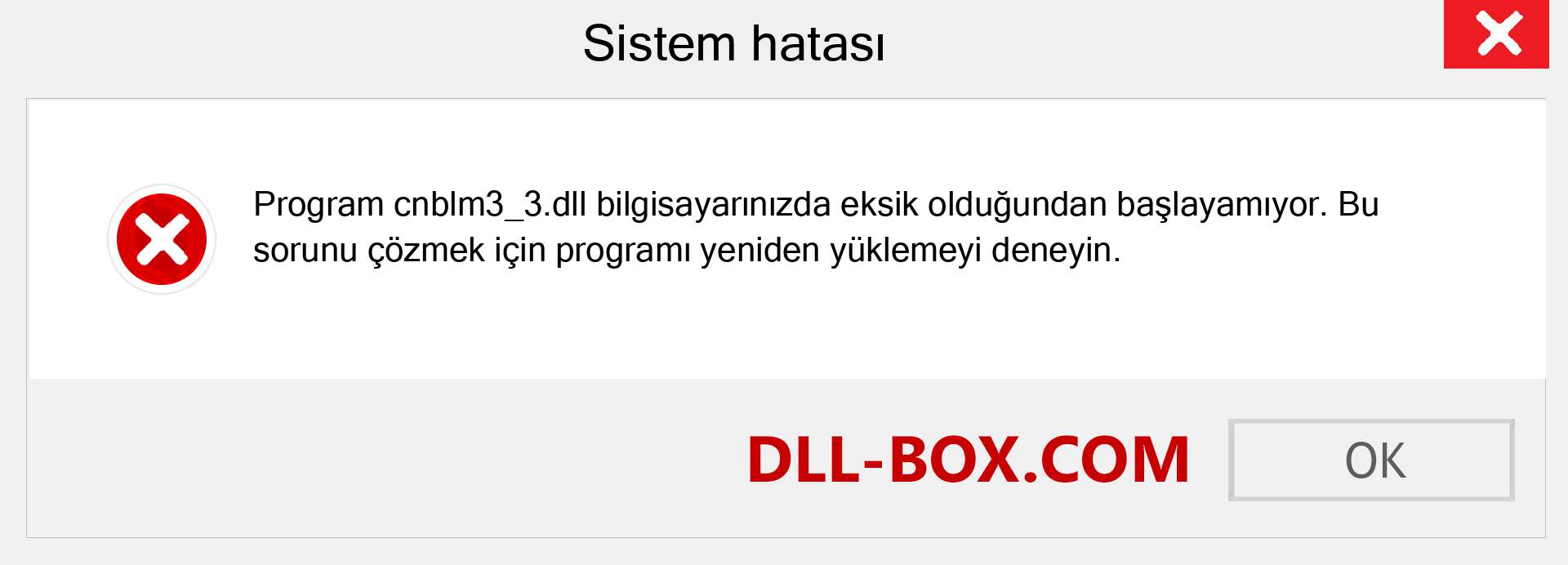 cnblm3_3.dll dosyası eksik mi? Windows 7, 8, 10 için İndirin - Windows'ta cnblm3_3 dll Eksik Hatasını Düzeltin, fotoğraflar, resimler